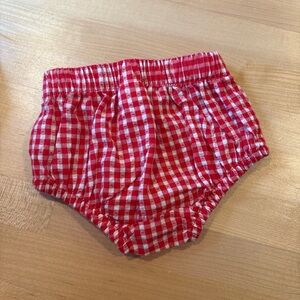 Cat & Jack Red and White Gingham Diaper Cover